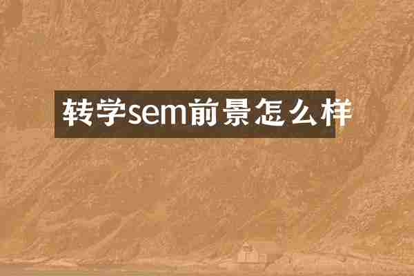转学sem前景怎么样
