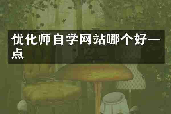 优化师自学网站哪个好一点