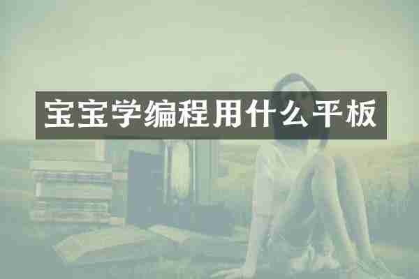 宝宝学编程用什么平板