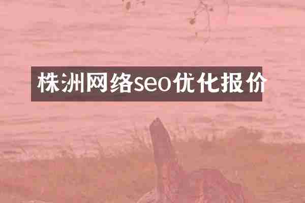 株洲网络seo优化报价