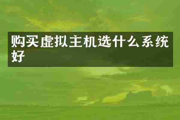 购买虚拟主机选什么系统好
