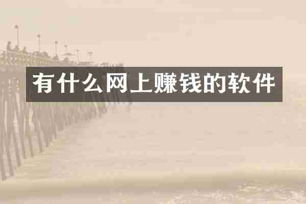 有什么网上赚钱的软件