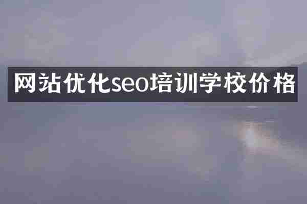 网站优化seo培训学校价格