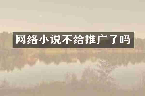 网络小说不给推广了吗