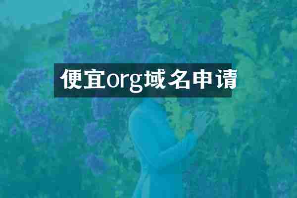 便宜org域名申请