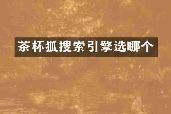 茶杯狐搜索引擎选哪个