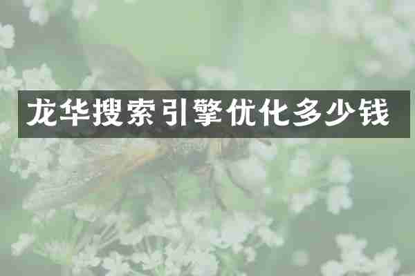 龙华搜索引擎优化多少钱