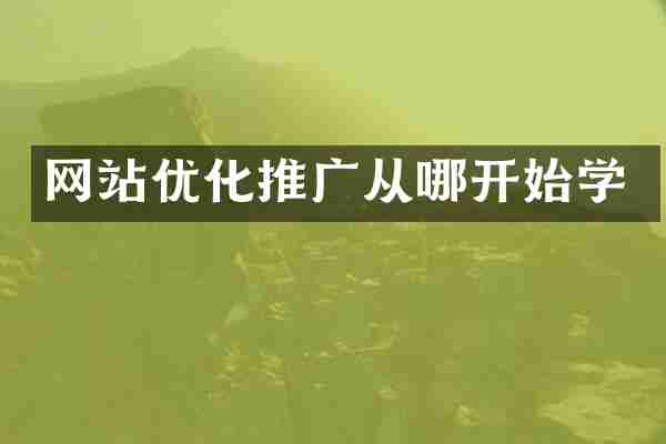 网站优化推广从哪开始学
