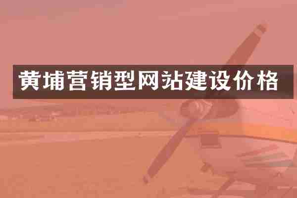 黄埔营销型网站建设价格
