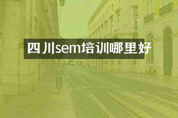 四川sem培训哪里好