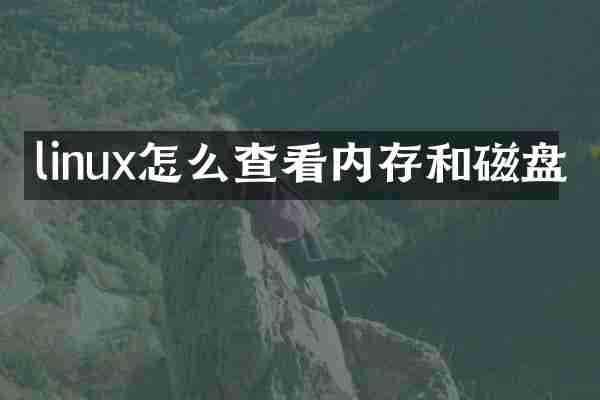 linux怎么查看内存和磁盘