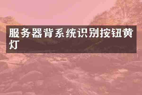 服务器背系统识别按钮黄灯
