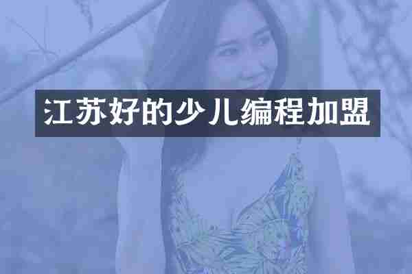江苏好的少儿编程加盟