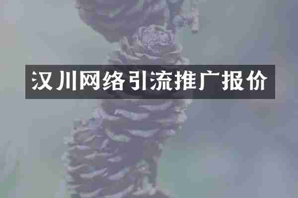 汉川网络引流推广报价
