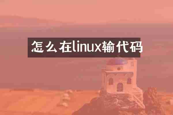 怎么在linux输代码