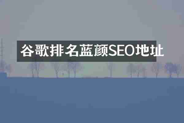 谷歌排名蓝颜SEO地址