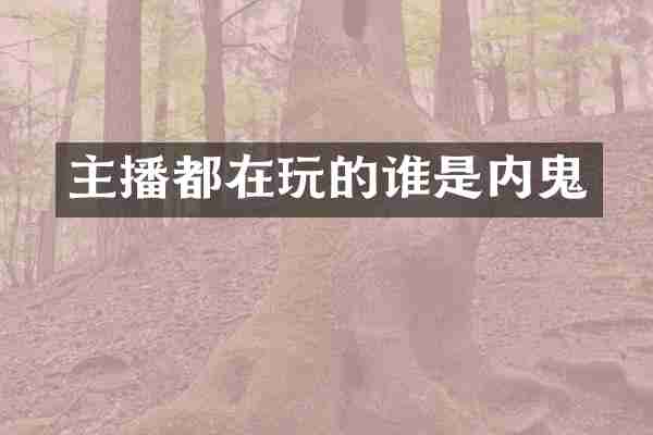 主播都在玩的谁是内鬼