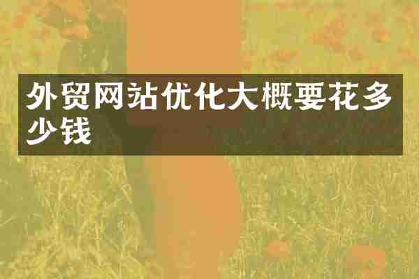 外贸网站优化大概要花多少钱