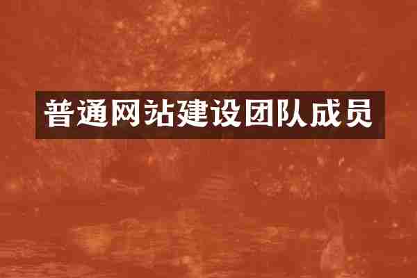 普通网站建设团队成员