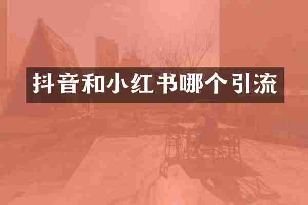 抖音和小红书哪个引流