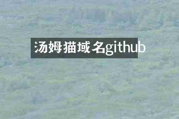汤姆猫域名github