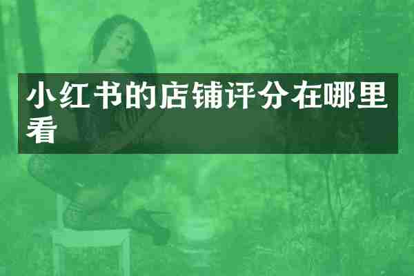小红书的店铺评分在哪里看