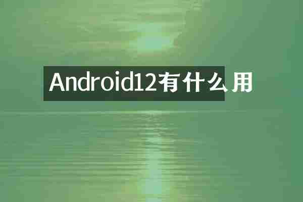 Android12有什么用