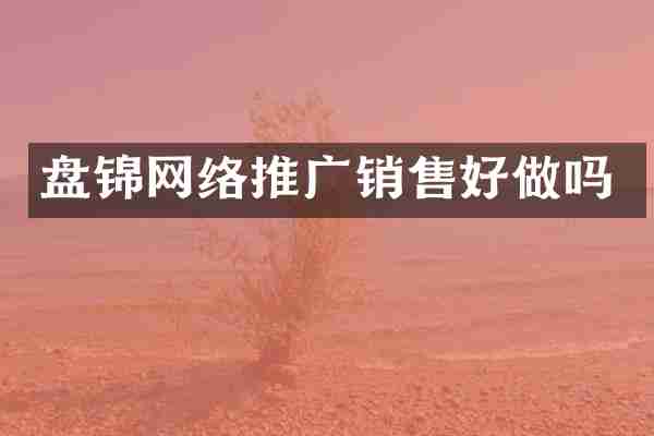 盘锦网络推广销售好做吗