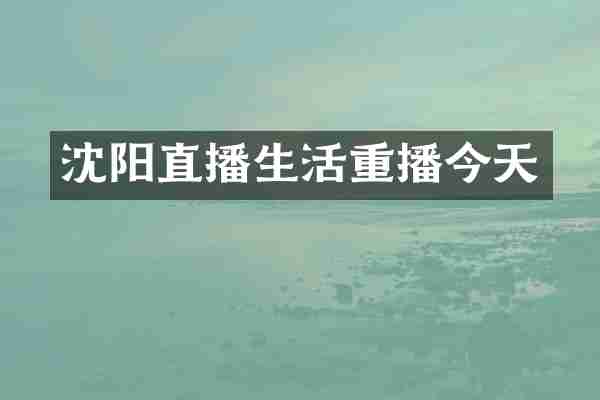 沈阳直播生活重播今天