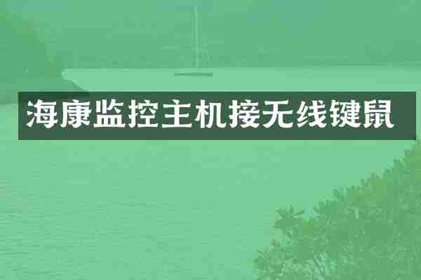 海康监控主机接无线键鼠