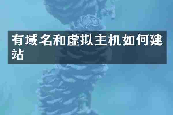 有域名和虚拟主机如何建站