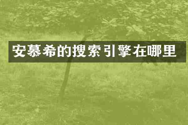 安慕希的搜索引擎在哪里