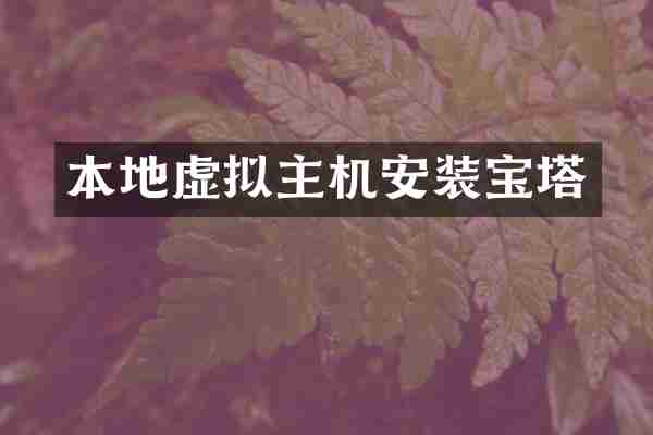 本地虚拟主机安装宝塔
