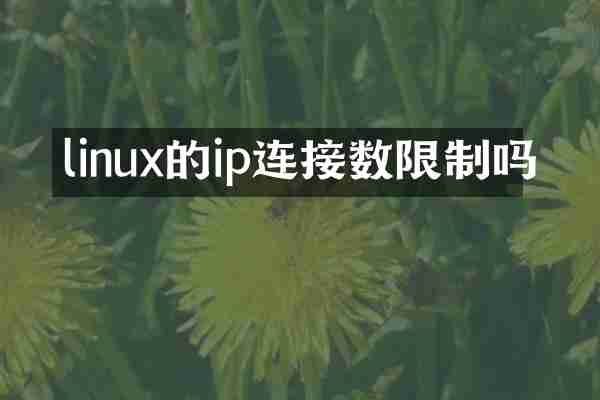 linux的ip连接数限制吗