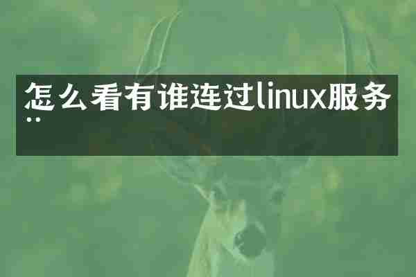 怎么看有谁连过linux服务器