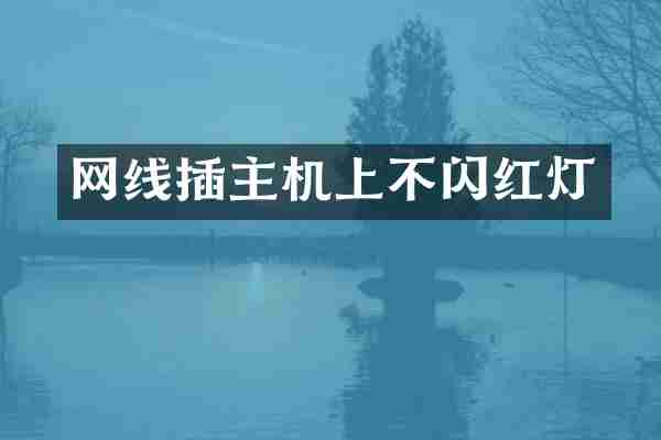 网线插主机上不闪红灯