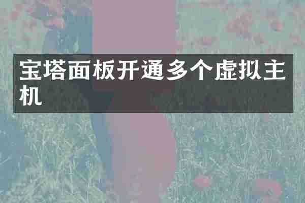 宝塔面板开通多个虚拟主机