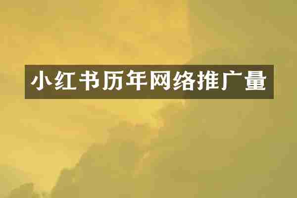 小红书历年网络推广量