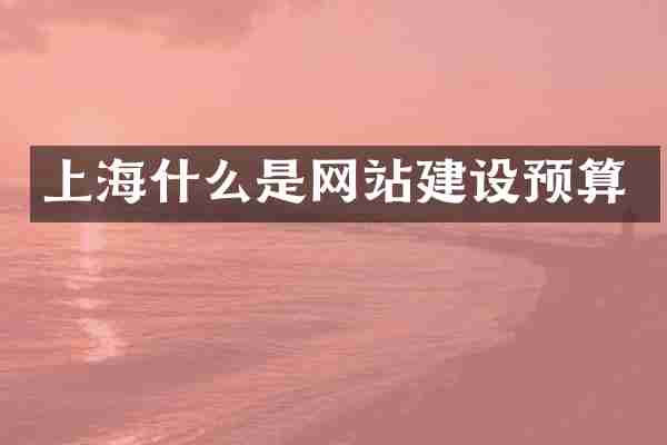 上海什么是网站建设预算