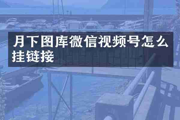 月下图库微信视频号怎么挂链接
