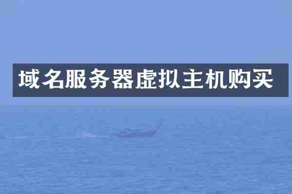 域名服务器虚拟主机购买