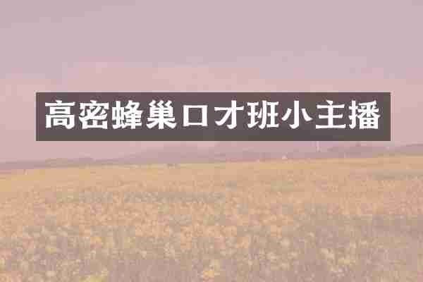 高密蜂巢口才班小主播