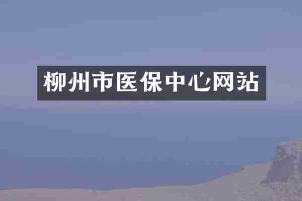 柳州市医保中心网站