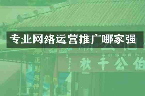 专业网络运营推广哪家强