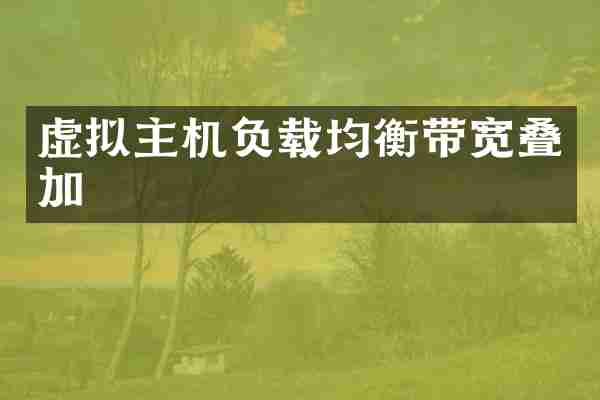 虚拟主机负载均衡带宽叠加