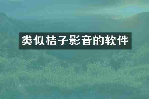 类似桔子影音的软件