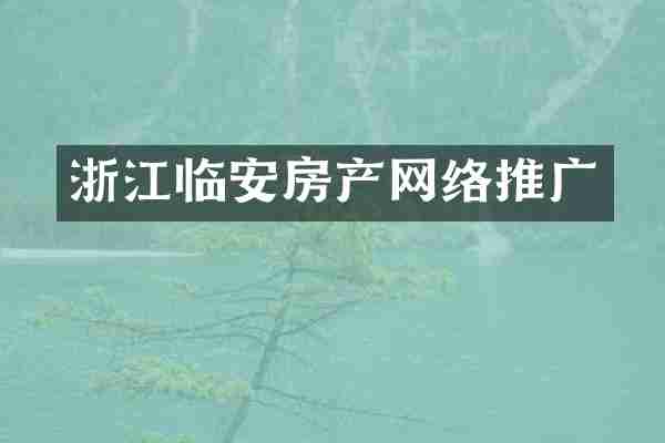 浙江临安房产网络推广