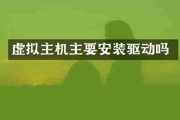 虚拟主机主要安装驱动吗