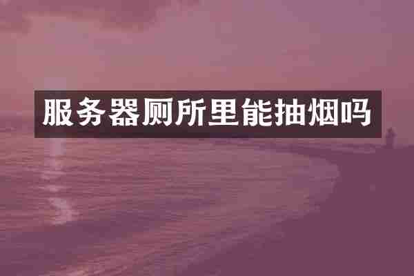 服务器厕所里能抽烟吗