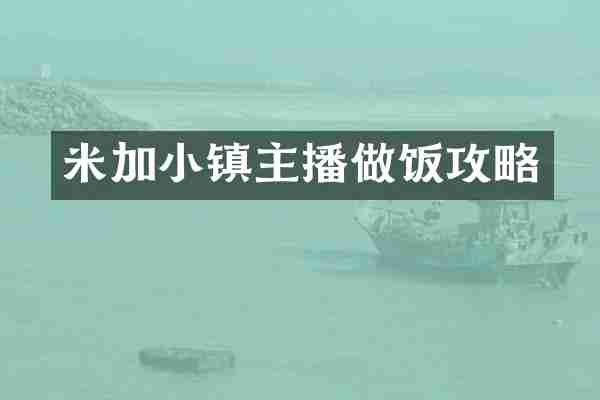 米加小镇主播做饭攻略